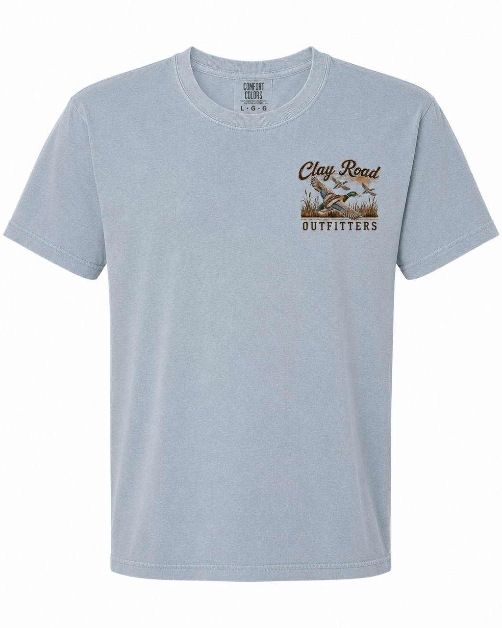 Clay Road Outfitters Flying Mallard Tee – Ice Blue