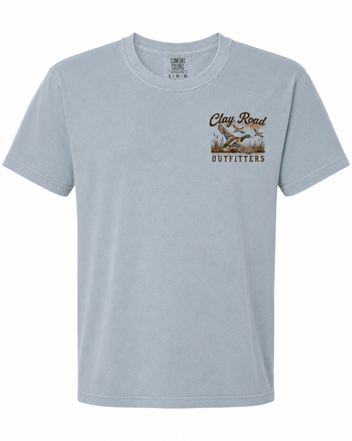 Clay Road Outfitters Flying Mallard Tee – Ice Blue