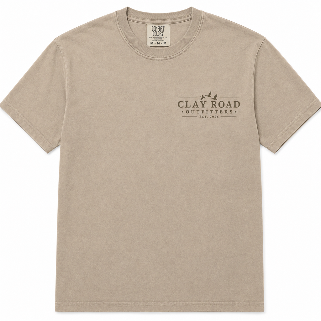 Clay Road Outfitters Southern Mornings & Southern Nights Tee – Sandstone
