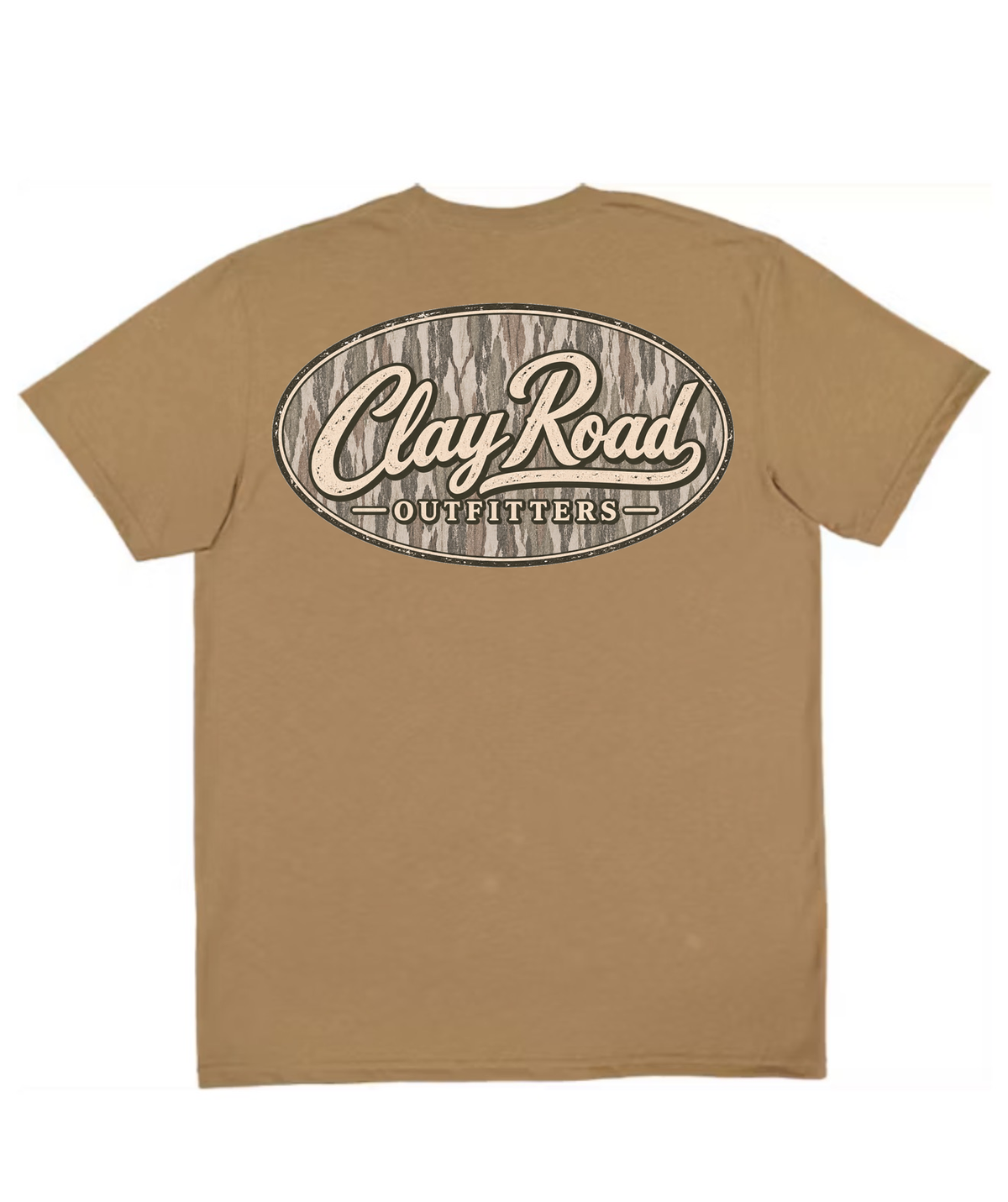 Clay Road Camo Logo Tee